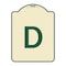 Signmission Designer Series Sign W/ Letter D, Tan & Green Heavy-Gauge Aluminum Sign, 24" x 18", TG-1824-22958 A-DES-TG-1824-22958 - alternate 1